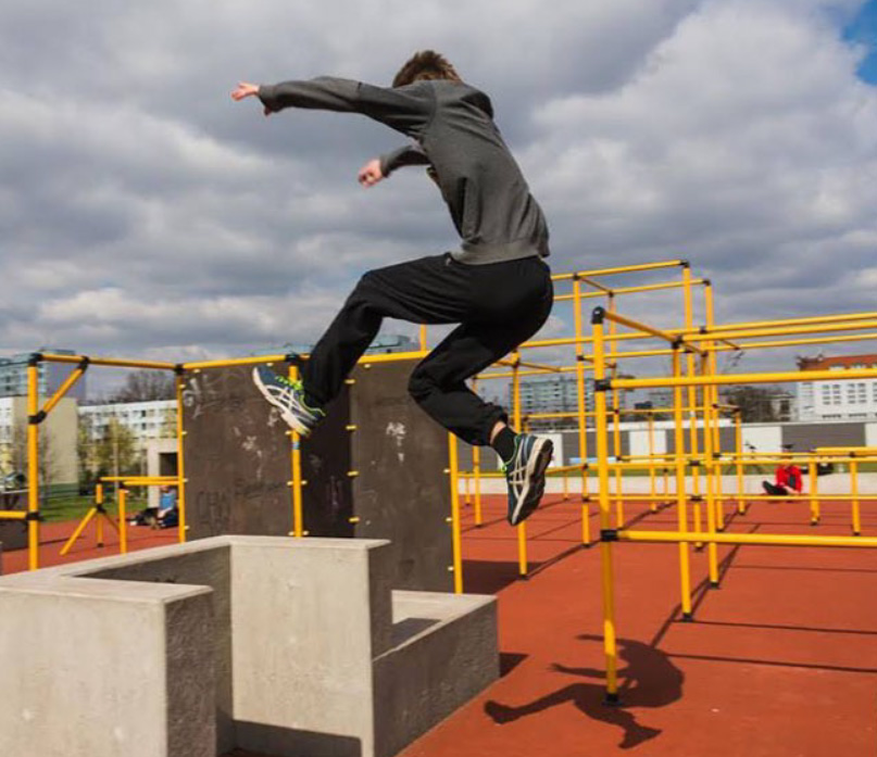 image of a parkour park