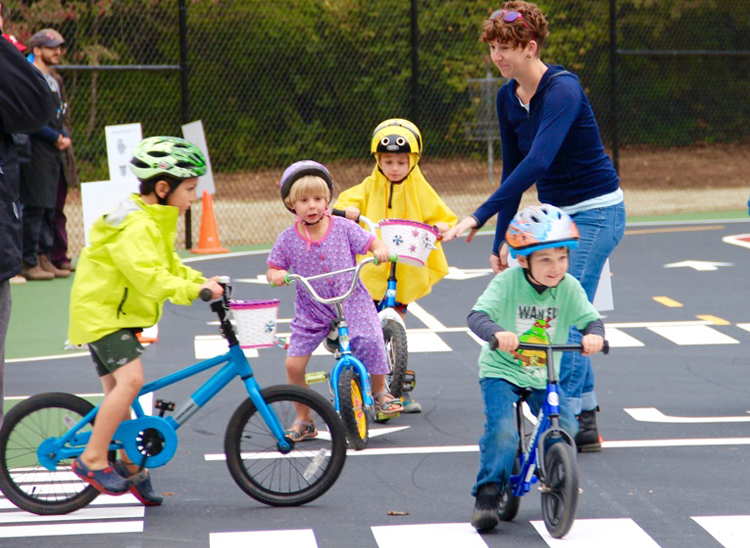 image of child in bike park