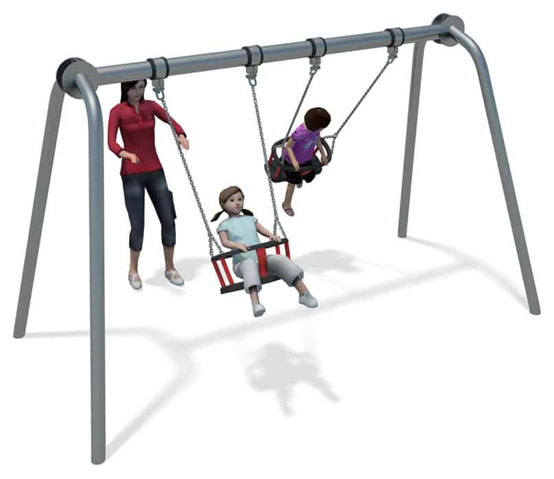 image of a swingset